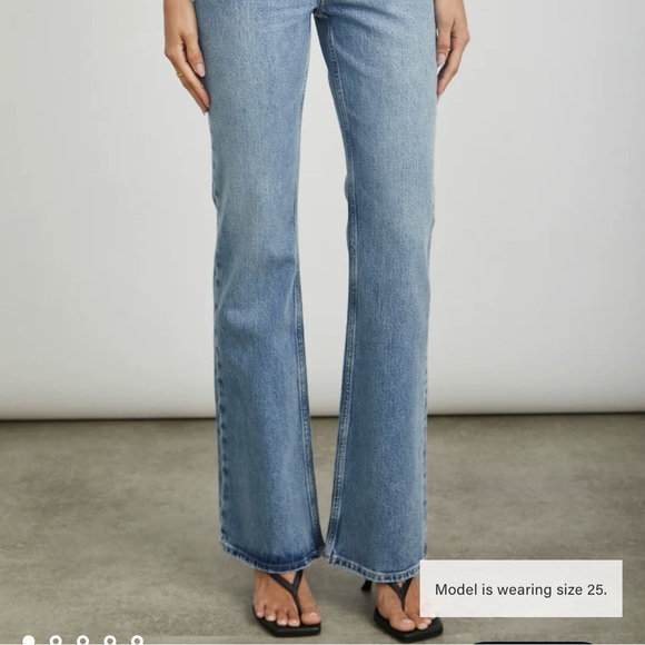 Rails The Sunset High Rise Slim Flare Size 25 Cascade Blue Denim Jeans Pants - Picture 2 of 8